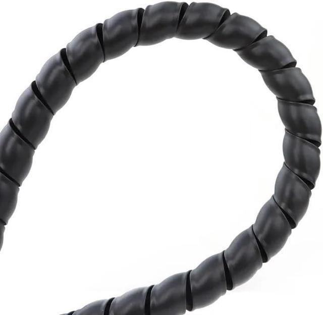 thumbnail image 2 of Spiral Cable Protector 20ft Spiral Cable Wrap - 1/2" Black Cord Organizer For Computer & AV Cables Cable Wraps For Cords 2 of 10