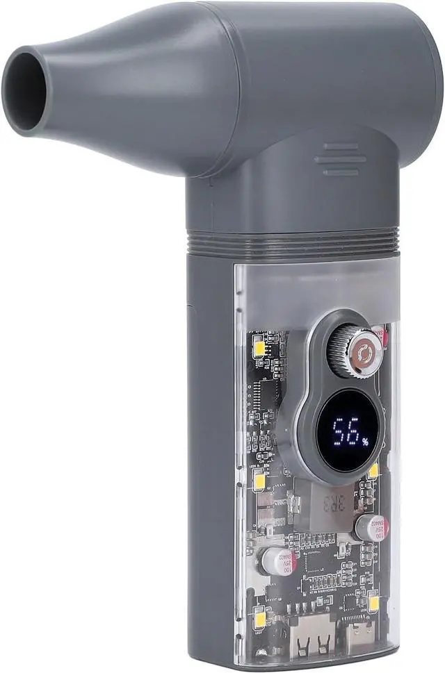 Compressed PC Air Cleaner Duster,100000RPM 10W Portable Jet Dry Blower with LED Light for Car Keyboard Cleaning