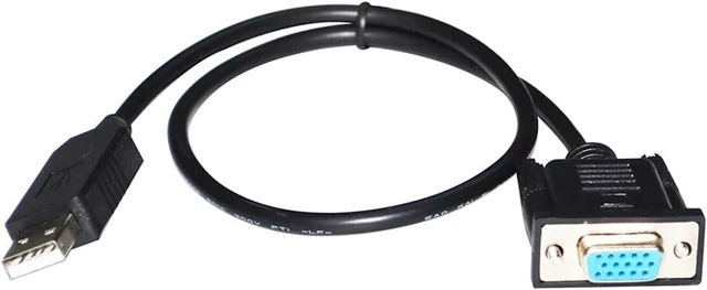 Main image of FT232RL USB to HDB15PIN Female Adapter RS232 Converter Serial Communication Cable Fit Compatible COGNEX DM150 100 Barcode Readers to PC(1.8m)