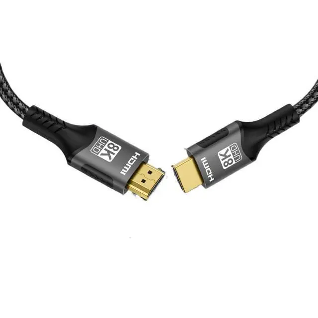 Alt view image 4 of 4 - 8K HDMI 2.1 Cable 4K@120Hz 8K@60Hz 48Gbps HDCP Ultra High Speed for Video Cable PC Projector HDTV 1m2m3m(Black-HDMI-8K60hz,1m)