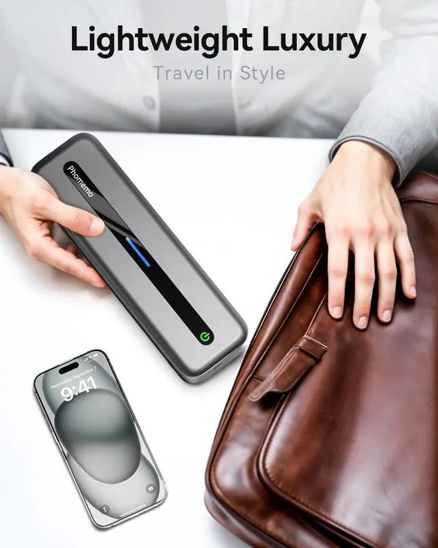 Alt view image 6 of 7 - Phomemo Portbale Printers Wireless for Travel, M832 Bluetooth Thermal Printer 8.5'' x 11'', Comaptible with Android & iOS Phone and Laptop, Small Mobile Printer for Office School Home Use