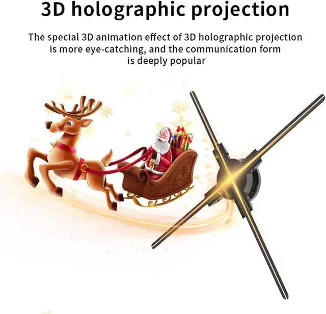 Alt view image 3 of 6 - 3D Hologram Fan, Advertising Display Advertising Display Hologram Fan Stereo Floating Advertising Machine Fan