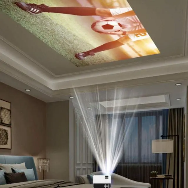Alt view image 6 of 7 - Mini Projector LED Portable Video Projector 170-inch Image Display Suitable for Business Presentation Full HD Home Theater Support 1080p HDMI AV VGA USB SD Card Etc. (Basic Version)