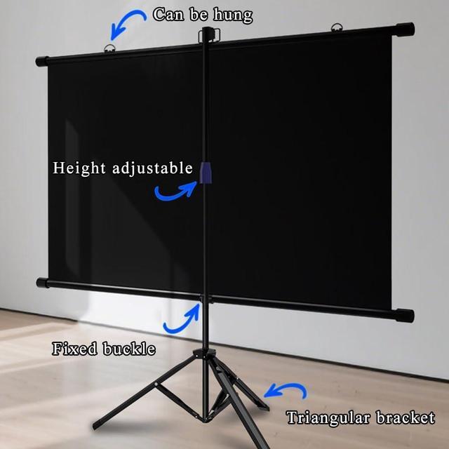 Anti-crease Projector Screen AAJK 120-inch Foldable Projector Screen - 16:9 HD Anti-Crease Hanging Screen For Home Theater Foldable HD Screen