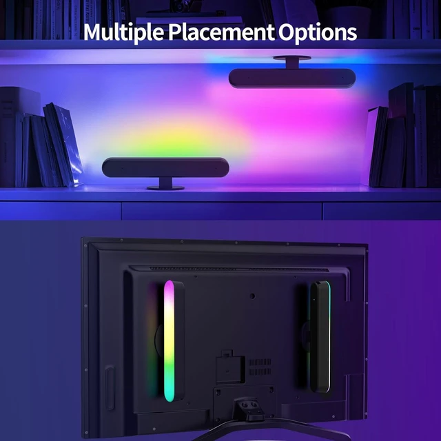 Alt view image 5 of 7 - Led Light Bar with Music Sync, RGB TV Backlight with App Control Multi-Scene and Color Change, USB Powered Ambient Lighting for Monitor,Gaming or Behind TV Light Accessories