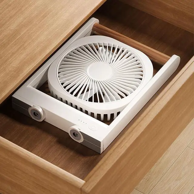 Alt view image 3 of 7 - Table Fan with USB Charging and 4 Speed Option Office Cooling Texture for Quiet and Effective Cooling