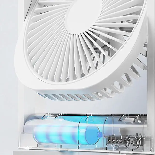 Alt view image 4 of 7 - Table Fan with USB Charging and 4 Speed Option Office Cooling Texture for Quiet and Effective Cooling