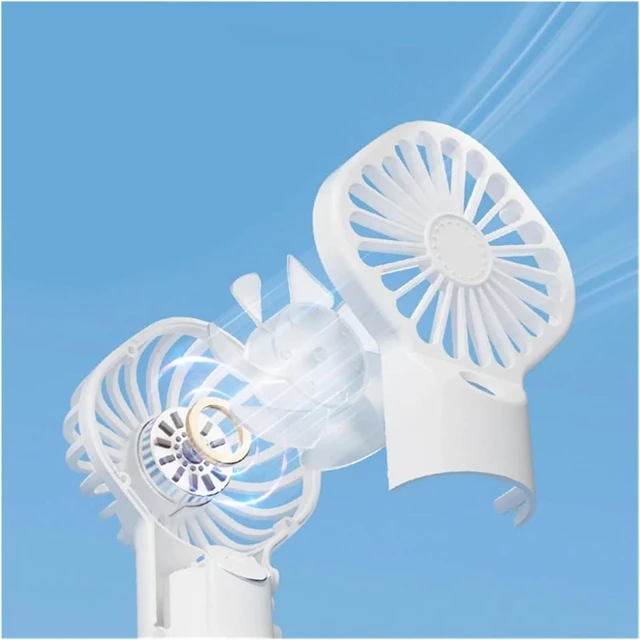 Alt view image 3 of 6 - Portable Water Mist Fan USB Rechargeable Handheld Mini Quiet Cooling For Home Commutes Travel Office(Pink)