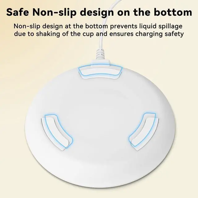 Alt view image 6 of 7 - Replacement Charging Coaster 2 for Temperature Control Smart Mug 2,Mug1,Cisain Mug Power Cord Compatible with Em/BER Smart Cups (White)