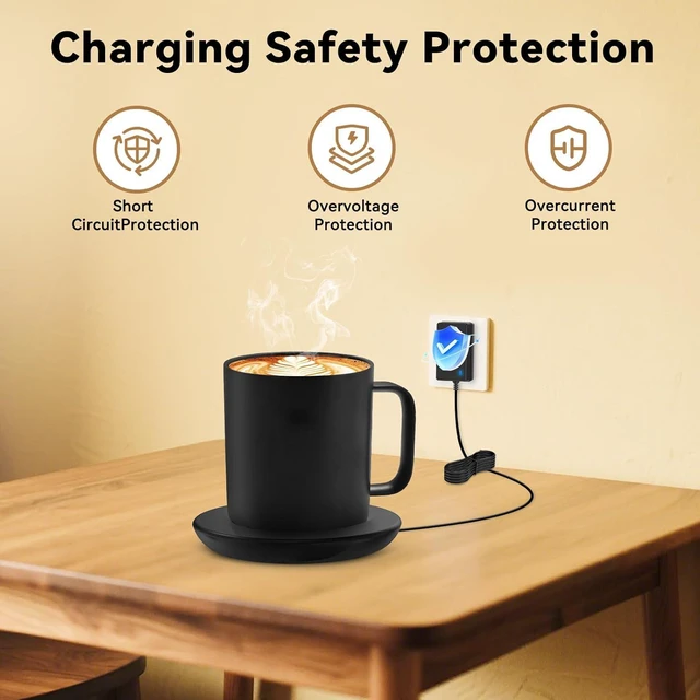 Alt view image 3 of 7 - Replacement Charging Coaster 2 for Temperature Control Smart Mug 2,Mug1,Cisain Mug Power Cord Compatible with Em/BER Smart Cups (Black)