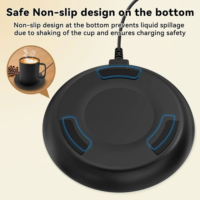 Alt view image 6 of 7 - Replacement Charging Coaster 2 for Temperature Control Smart Mug 2,Mug1,Cisain Mug Power Cord Compatible with Em/BER Smart Cups (Black)