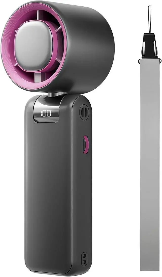Main image of Portable Usb Rechargeable Turbo Fan, High-Speed Foldable Neck Fan, Long Battery Life, Grey, 7.1 X 2.4 X 2.01 In