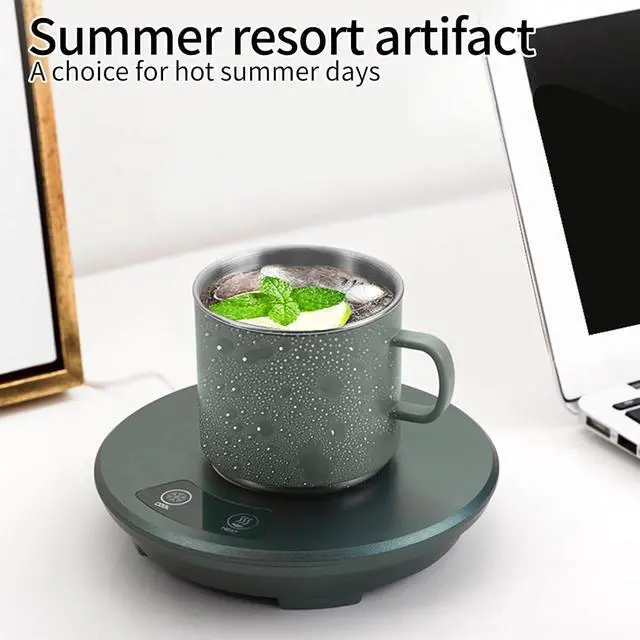 Alt view image 3 of 7 - USB Coffee Mug Warmer with 55°C Constant Temperature Desktop Mug with Cool Heat Button for Desk Office
