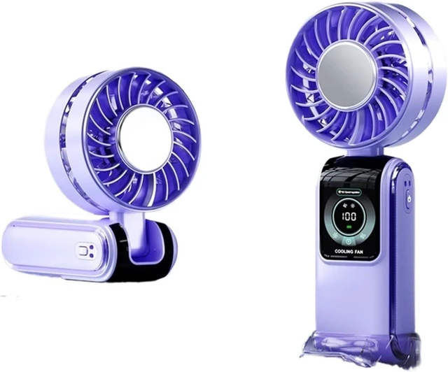 Main image of Mini Handheld Fan, Electric Fan Ice Compress High-speed Fan Handheld Fan Portable Rechargeable,for Travel/Outdoor/Camping(Purple)