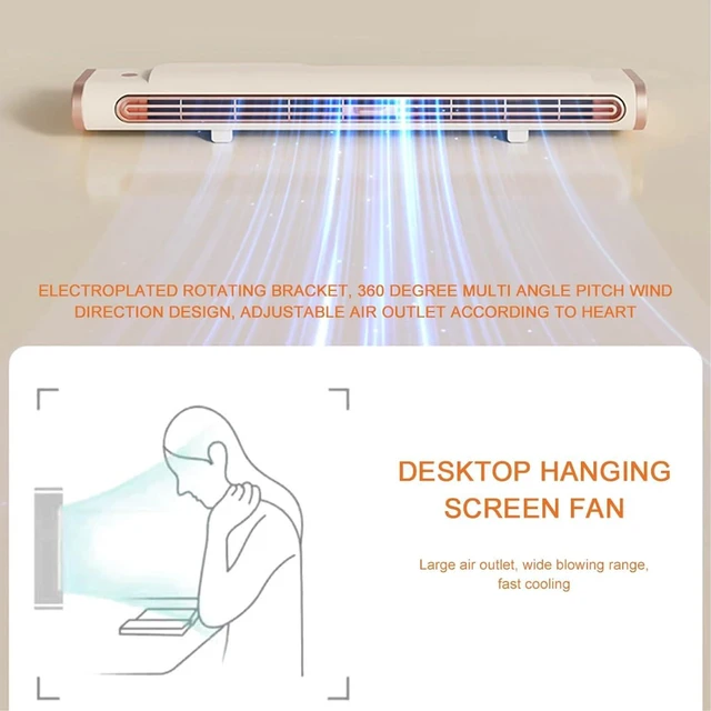 Alt view image 4 of 7 - Table Fan with USB Charging and 3 Speed Options, Office Cooling ABS Texture for Quiet and Effective Cooling