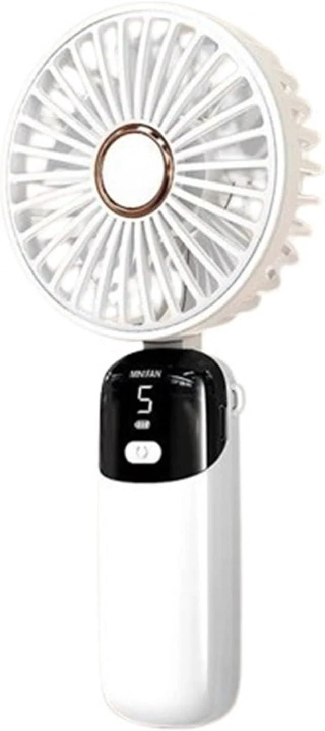 Main image of 5 Speed USB Handheld Mini Fan Foldable Portable Fans Silent Small Rechargeable With Display Screen