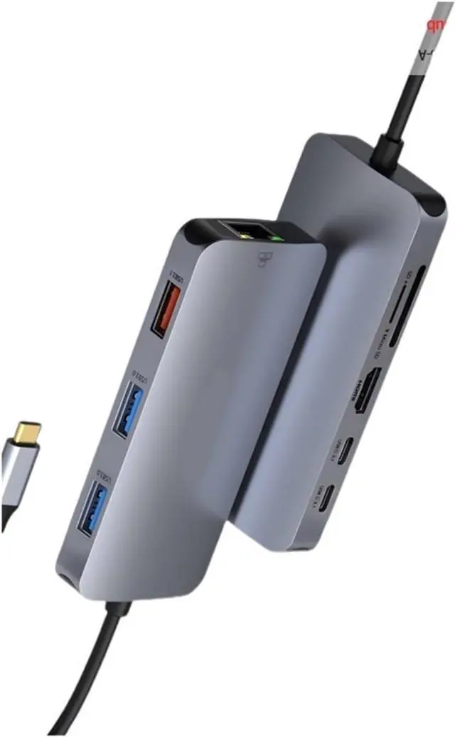 Main image of USB C HUB USB-Type To 4K HDMI DP VGA Gigabit Ethernet 3.1 PD 100W Adapter, Compatible For Macbook Air/Pro Laptops Accessories For Data Connection(9 in 1-5USB 10Gbps)