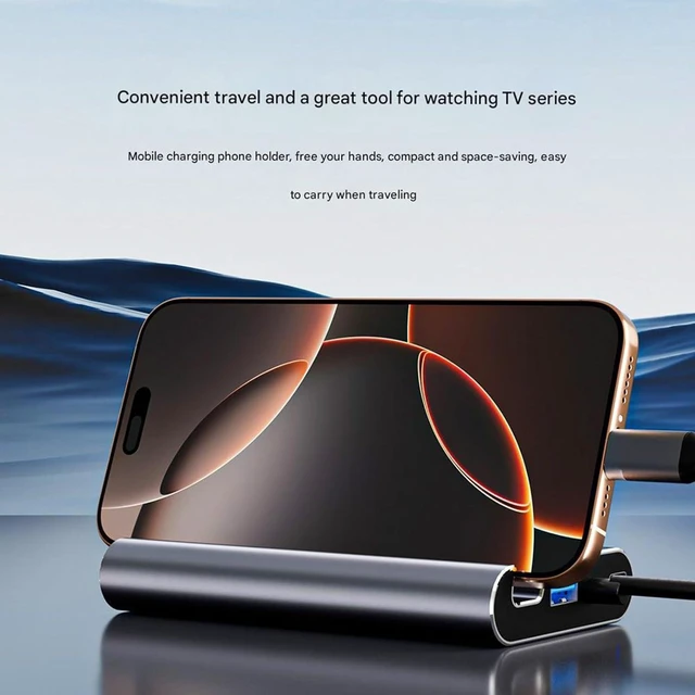 Alt view image 5 of 7 - 8-Port Expansion Dock, Multi-Function Computer USB HD HUB Hub, Convert Mobile Phone Type C Expansion Dock