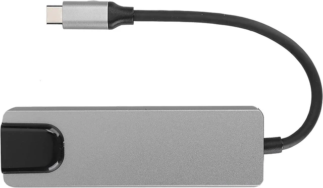 Alt view image 4 of 7 - 5 in 1 Type C Hub to A, USB C Hub with 4K, 100M Ethernet RJ45 Port, 2 USB Ports, Fast Charging Type C Port, Aluminum y Multi Port A for Laptop Phone TV