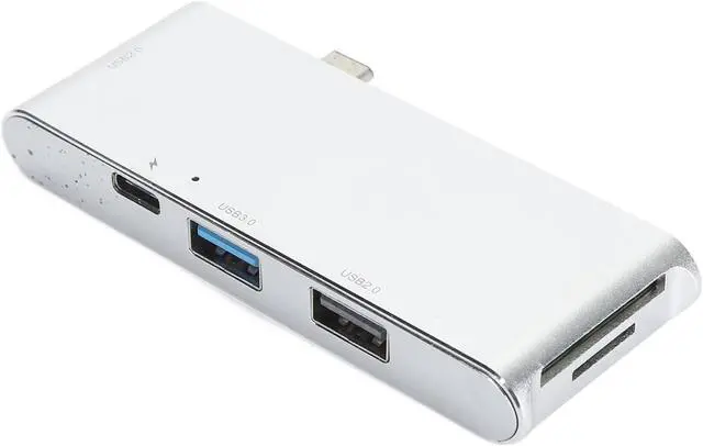 Alt view image 3 of 7 - 6 in 1 Type C Hub, USB C Docking Station, Aluminum Alloy Multiport Adapter with PD Fast Charging, USB 30., Card Reader for OS X OS Devices