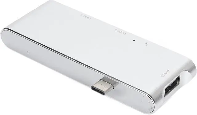 Alt view image 7 of 7 - 6 in 1 Type C Hub, USB C Docking Station, Aluminum Alloy Multiport Adapter with PD Fast Charging, USB 30., Card Reader for OS X OS Devices