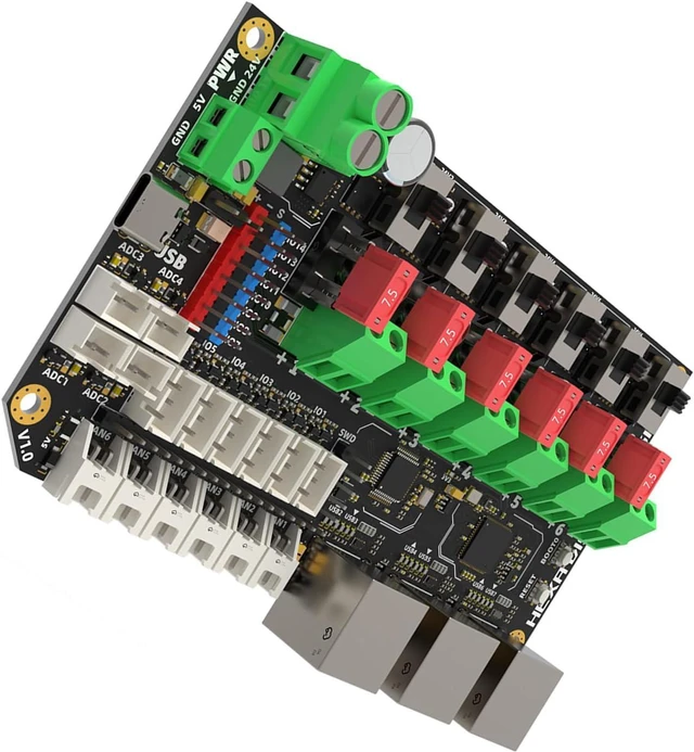 Main image of 6 Port USB2.0 Hub Distro Fusions with CAN2.0 Connectors and 24V Power Distribution for Multiple Head Printer