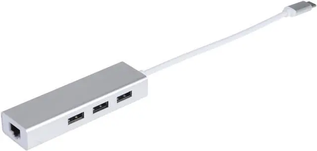 Alt view image 7 of 7 - jojofuny 3pcs Ports USB Type-c Data Hub Ethernet Adapter for Pc Laptop Portable USB Hub for Tv Use