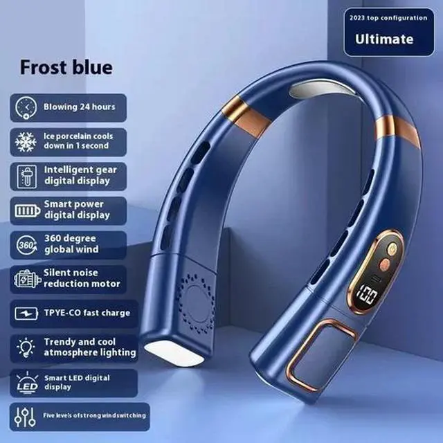 Alt view image 2 of 5 - Hanging Neck Fan Cooling Air Cooler Little Electric Air Conditioner Portable New