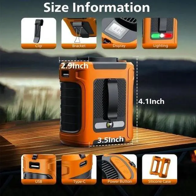 Alt view image 2 of 7 - Personal Portable Waist Clip Fan USB Rechargeable Neck Hanging Air Conditioner