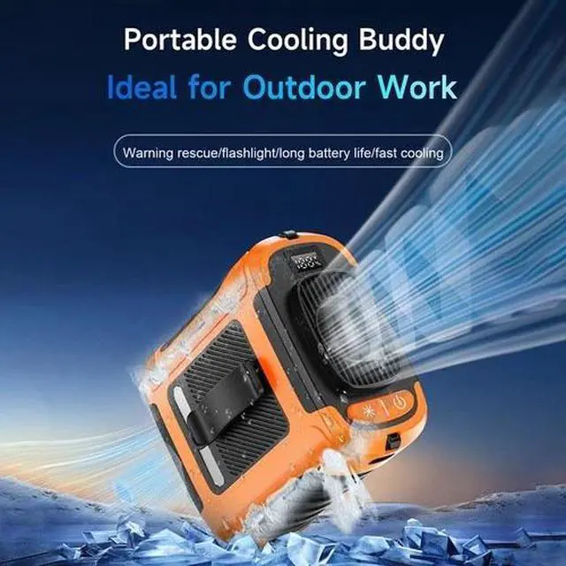 Alt view image 3 of 7 - Personal Portable Waist Clip Fan USB Rechargeable Neck Hanging Air Conditioner