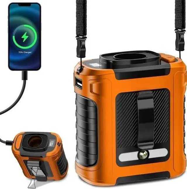Main image of Personal Portable Waist Clip Fan USB Rechargeable Neck Hanging Air Conditioner