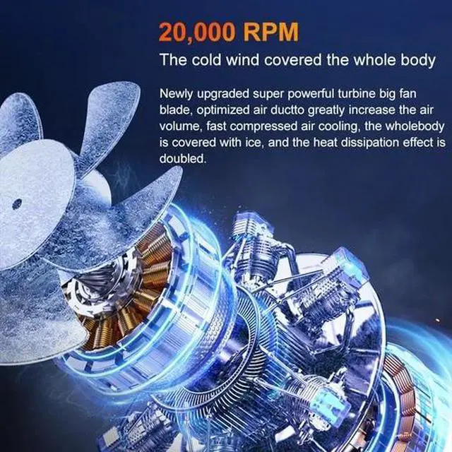 Alt view image 6 of 7 - Personal Portable Waist Clip Fan USB Rechargeable Neck Hanging Air Conditioner