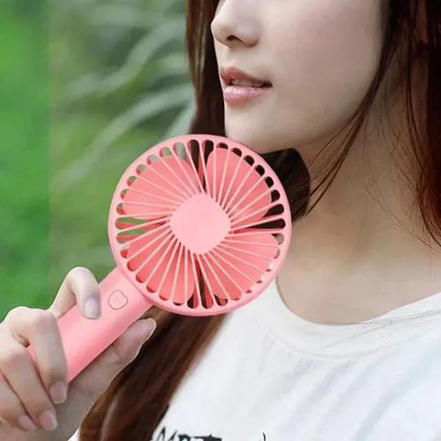 Alt view image 2 of 7 - Portable Rechargeable Fan Mini Handy Fan Pocket Size Air Cooler USB w/ Battery