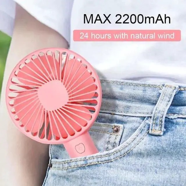 Alt view image 7 of 7 - Portable Rechargeable Fan Mini Handy Fan Pocket Size Air Cooler USB w/ Battery