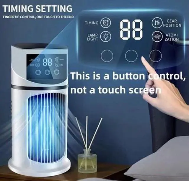 Alt view image 3 of 6 - 3-in-1 multi-functional device: portable air conditioner, humidifier, ambient