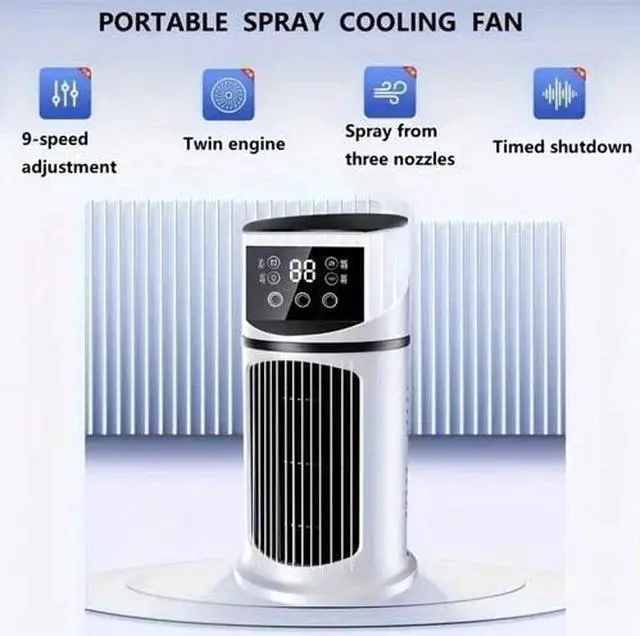 Alt view image 6 of 6 - 3-in-1 multi-functional device: portable air conditioner, humidifier, ambient