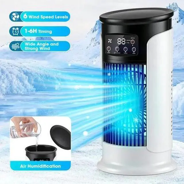 Main image of Humidifier Portable Air Cooler Fan LED Mini AC Air Conditioner Personal Cooling