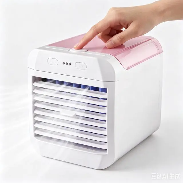 Alt view image 2 of 6 - Portable Air Conditioner Fan, USB Powered Air Cooler, Humidifier, Personal Mini