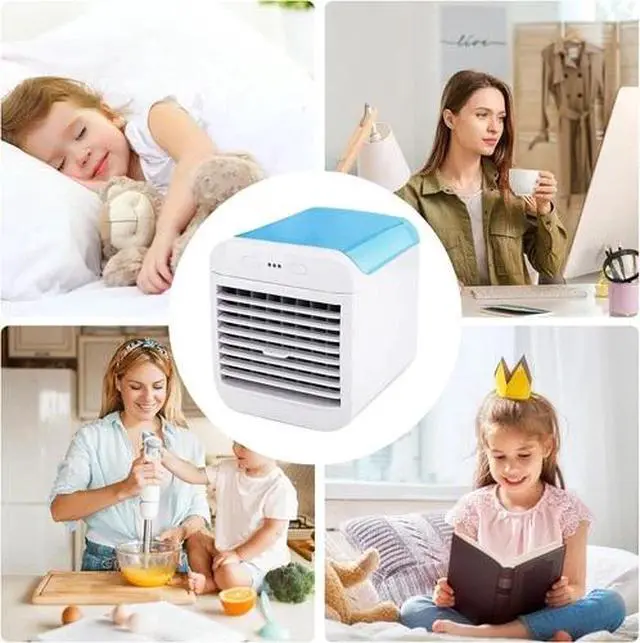 Alt view image 6 of 6 - Portable Air Conditioner Fan, USB Powered Air Cooler, Humidifier, Personal Mini