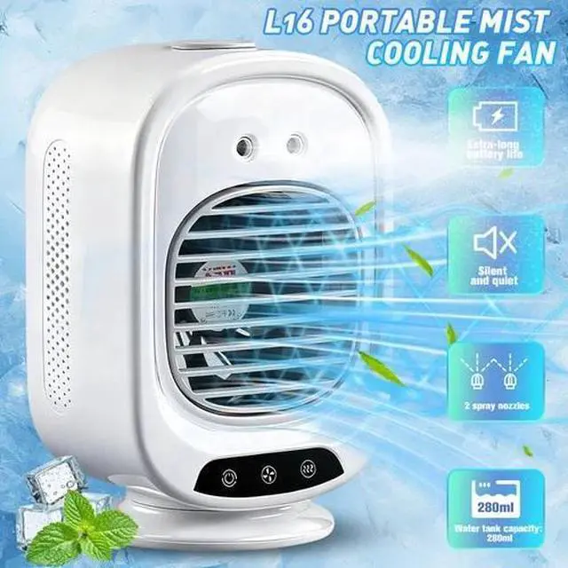 Alt view image 2 of 7 - Portable Air Conditioner, Evaporative Air Cooler Cooling Fan for Home Office Car