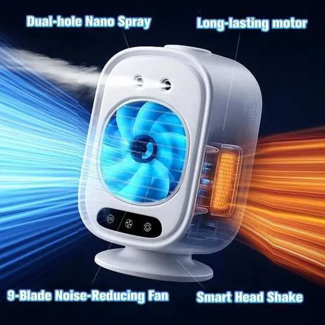 Alt view image 7 of 7 - Portable Air Conditioner, Evaporative Air Cooler Cooling Fan for Home Office Car