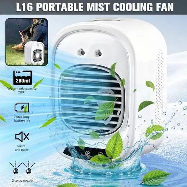Alt view image 3 of 7 - Portable Air Conditioner, Evaporative Air Cooler Cooling Fan for Home Office Car