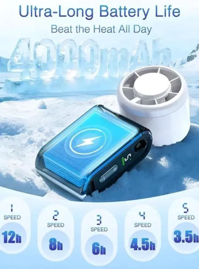 Alt view image 7 of 7 - Mini Portable Handheld Turbo Fan Small but Mighty, Whisper-Quiet, Long-Lasting