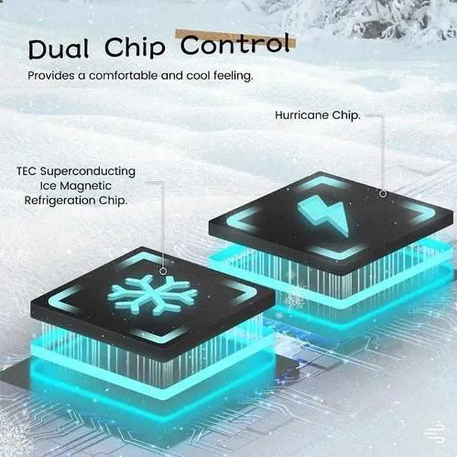 Alt view image 3 of 7 - 5200mAh Handheld Turbo Fan 100 Speeds Ice Cooling Pad Digital Display Portable