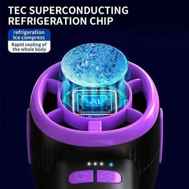 Alt view image 4 of 7 - Portable Stylish Handheld Fan Strong Airflow Cooling Semiconductor Refrigeration