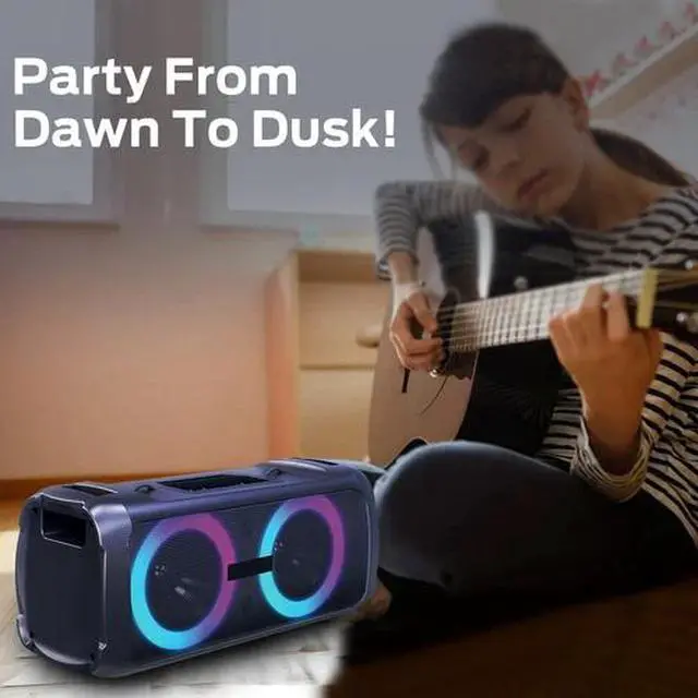 Alt view image 2 of 7 - Loud Portable Bluetooth Speaker Dual Sub woofer Party Heavy Bass Sound System