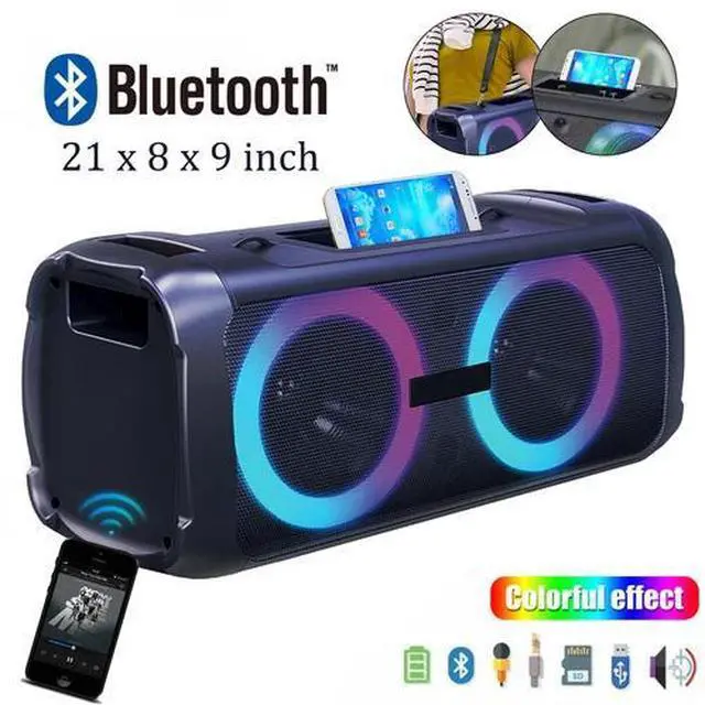 Main image of Loud Portable Bluetooth Speaker Dual Sub woofer Party Heavy Bass Sound System
