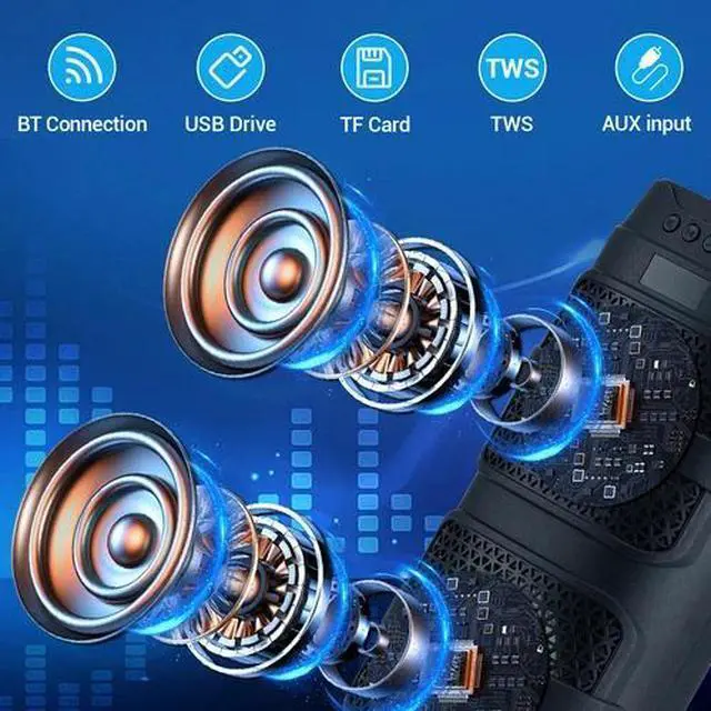 Alt view image 2 of 7 - 3000W Portable Bluetooth Speaker Subwoofer Heavy Bass Stereo Sound System Party