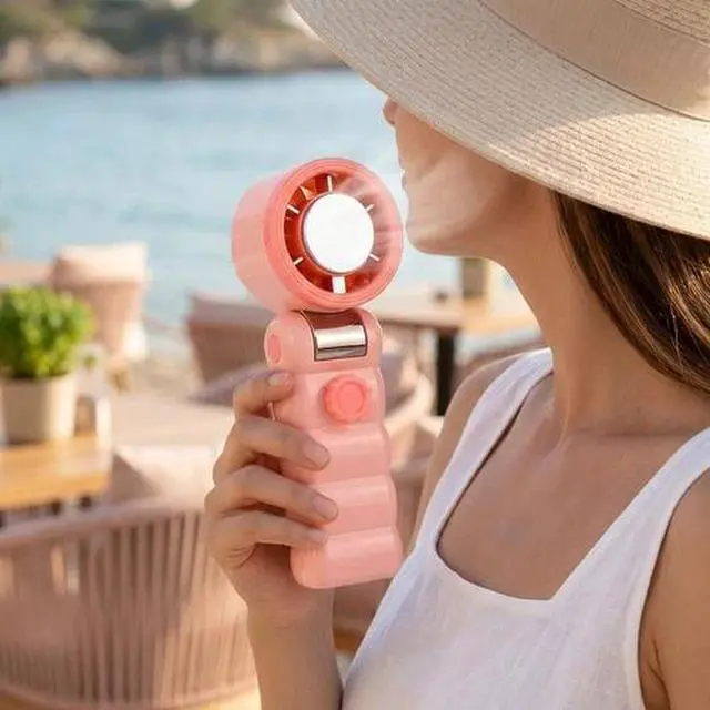 Alt view image 3 of 7 - 199 Speed Adjustable Handheld Fan With Ice Cooling For Outdoor Travel TIHB