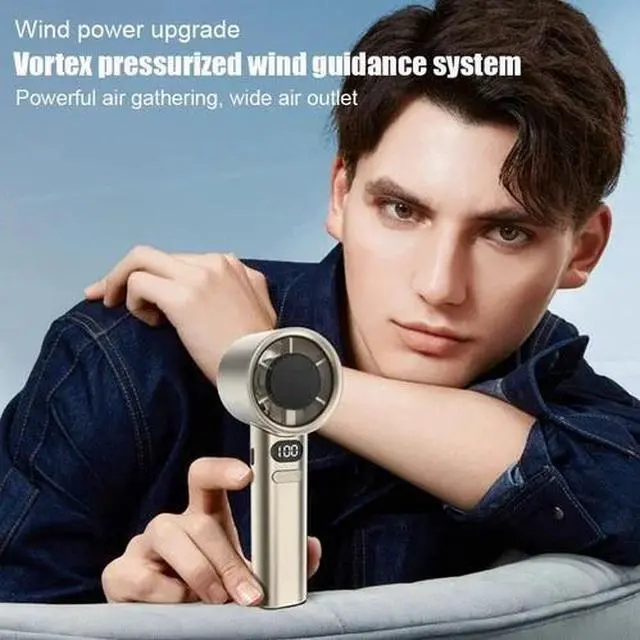 Alt view image 4 of 7 - NEW Mini Portable Handheld Fan USB Rechargeable Cooling Fan 120 wind speed